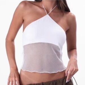 Mesh halter top